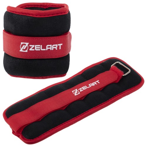 Утяжелители-манжеты для рук и ног Zelart FI-2502-1 2x0,5кг цвета в ассортименте