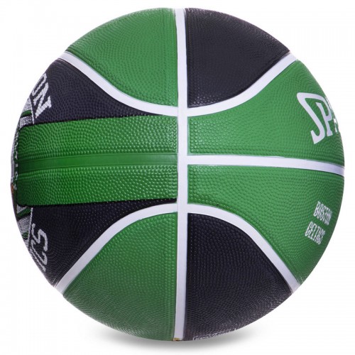Мяч баскетбольный резиновый SPALDING NBA Team BOSTON CELTIC 83505Z №7 зеленый-черный