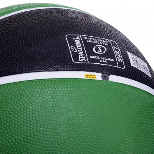М'яч баскетбольний гумовий SPALDING NBA Team BOSTON CELTIC 83505Z №7 зелений-чорний