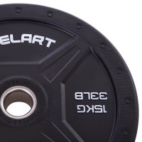Млинці (диски) бамперні для кросфіту Zelart Bumper Plates TA-2258-15 51мм 15кг чорний