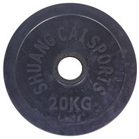 Млинці (диски) гумові SHUANG CAI SPORTS ТА-1449-20 52мм 20кг чорний