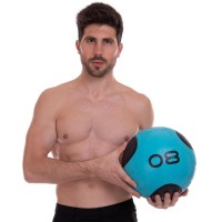 М'яч медичний медбол Zelart Medicine Ball FI-2620-8 8кг синій-чорний