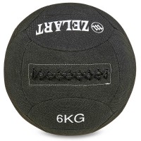 М'яч набивний для крофіту волбол WALL BALL Zelart FI-7224-6 6кг чорний