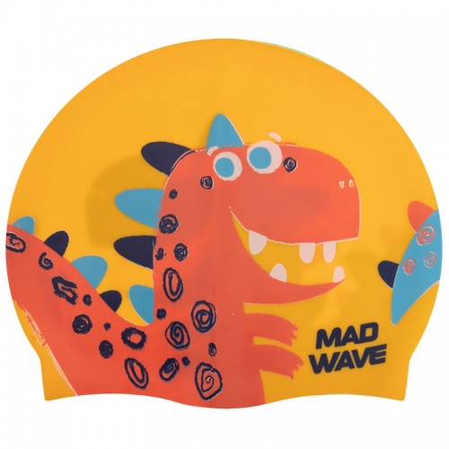 Шапочка для плавания детская MadWave Junior DINO M057916 цвета в ассортименте