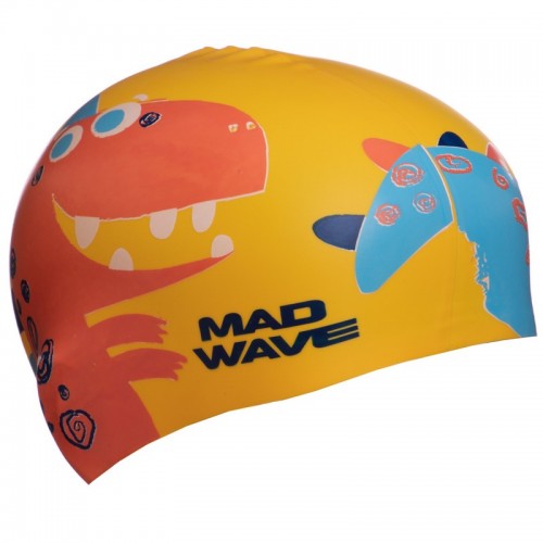 Шапочка для плавания детская MadWave Junior DINO M057916 цвета в ассортименте