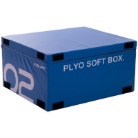 Бокс пліометричний м'який набір Zelart PLYO BOXES FI-3634 3шт 90х75х30/45/60см зелений, синій, червоний