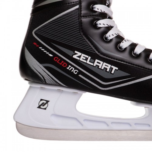 Коньки хоккейные Zelart Z-0889 размер 34-45 черный-белый