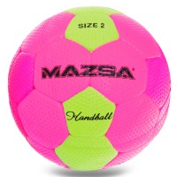 Мяч для гандбола MAZSA Outdoor JMC002-MAZ №2 PU розовый-желтый