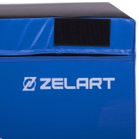 Бокс плиометрический мягкий набор Zelart PLYO BOXES FI-3635 3шт 90х75х30/45/60см зеленый, синий, красный