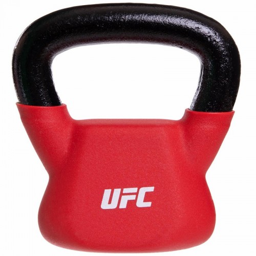 Гиря сталева з вініловим покриттям UFC UHA-69694 вага 8кг червоний