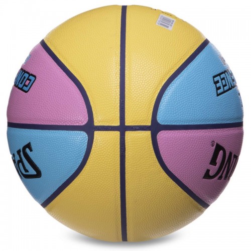 Мяч баскетбольный SPALDING 76896Y ALL CONFERENCE №7 желтый-голубой