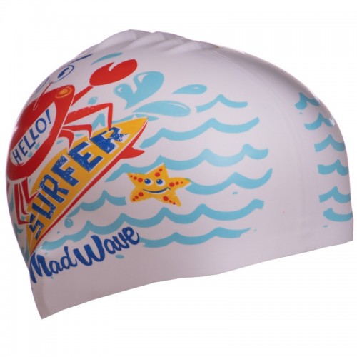 Шапочка для плавания детская MadWave Junior SURFER M057912 цвета в ассортименте
