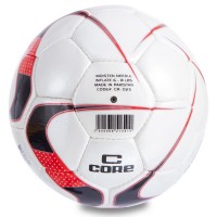 М'яч футбольний CORE DIAMOND CR-025 №5 PU білий-чорний-червоний