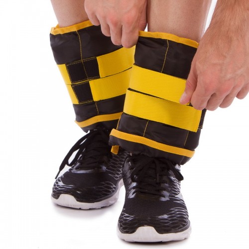 Утяжелители-манжеты для рук и ног наборные со сменным весом 5кг SP-Planeta TA-5387-5 2x2,5кг желтый
