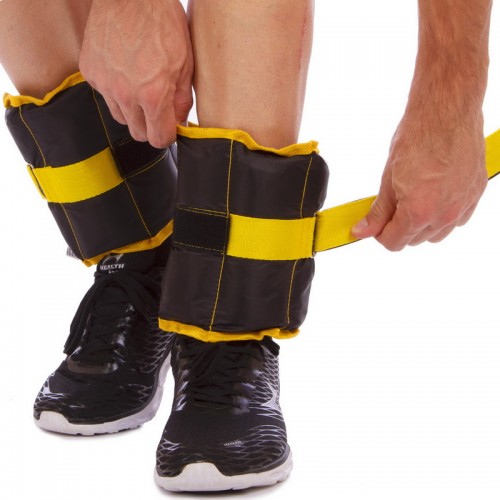 Утяжелители-манжеты для рук и ног Zelart ZA-2072-3 2x1,5кг желтый