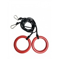 Кольца гимнастические (цвет красный) Уют-Спорт