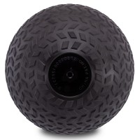 Мяч набивной слэмбол для кроссфита рифленый Record SLAM BALL FI-7474-6 6кг черный