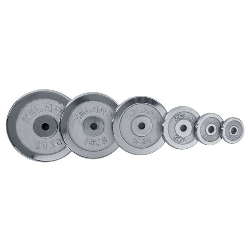 Блины (диски) хромированные d-30мм Zelart TA-7786-10 10кг