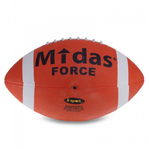 Мяч для американского футбола Midas force FB-3715 (резина, оранжевый)