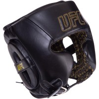 Шолом боксерський у мексиканському стилі шкіряний UFC PRO Prem Lace Up UHK-75056 L-XL чорний