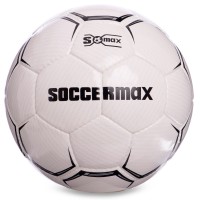 М'яч футбольний SOCCERMAX FIFA FB-0001 №5 PU білий-чорний