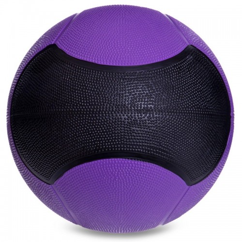 М'яч медичний медбол Zelart Medicine Ball FI-5121-5 5кг фіолетовий-чорний