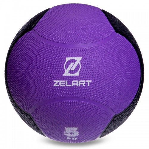 Мяч медицинский медбол Zelart Medicine Ball FI-5121-5 5кг фиолетовый-черный
