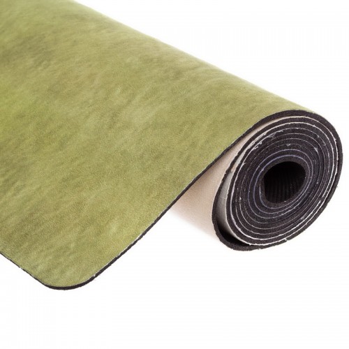 Замшевий Килимок для йоги Record FI-5662-49 розмір 183x61x0,3см зелений