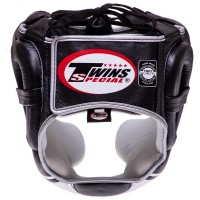 Шлем боксерский с полной защитой кожаный TWINS FHGL3-TW4 S-XL цвета в ассортименте
