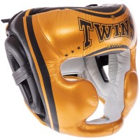 Шолом боксерський з повним захистом шкіряний TWINS FHGL3-TW4 S-XL кольори в асортименті