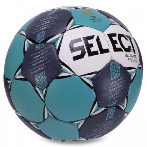 М'яч для гандболу SELECT HB-3654-3 №3 PVC м'ятний-сірий