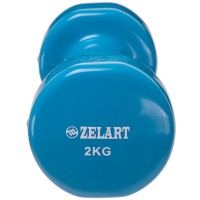 Гантелі для фітнесу з вініловим покриттям Zelart Beauty TA-5225-2 2шт 2кг кольору в асортименті