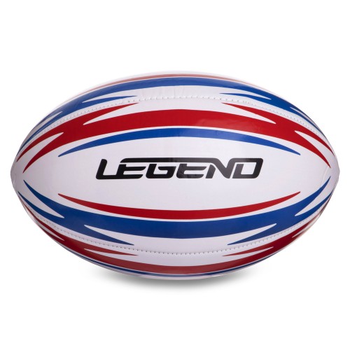 Мяч для регби LEGEND FB-3288 №5 PVC белый-красный-синий