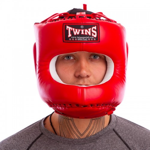 Шолом боксерський з бампером шкіряний TWINS HGL10 M-XL кольори в асортименті