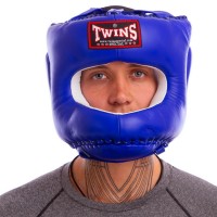 Шлем боксерский с бампером кожаный TWINS HGL10 M-XL цвета в ассортименте