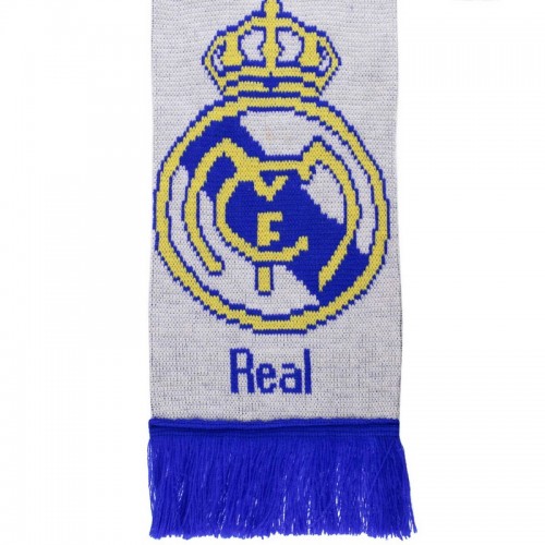 Шарф для вболівальника Real Madrid FC зимовий SP-Sport FB-6028 білий-синій