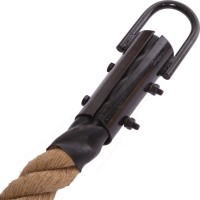 Канат спортивний для лазіння з кріпленням COMBAT BATTLE ROPE Zelart FI-0910-9 9м коричневий