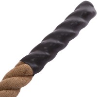 Канат спортивный для лазанья с креплением COMBAT BATTLE ROPE Zelart FI-0910-9 9м коричневый