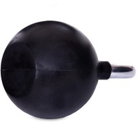 Гиря гумова з хромованою ручкою Zelart ТА-5162-32 вага 32кг чорний