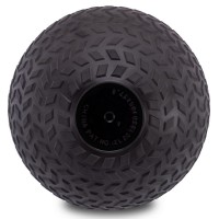 Мяч набивной слэмбол для кроссфита рифленый Record SLAM BALL FI-7474-10 10кг черный