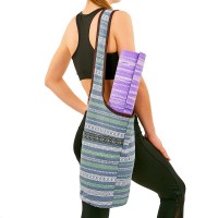 Сумка для фітнесу та йоги через плече KINDFOLK Yoga bag SP-Sport FI-8364-3 сірий-синій