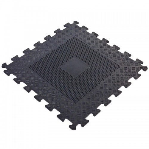 Килимок модульне покриття для спортзалу Zelart FI-5349 118х118см чорний