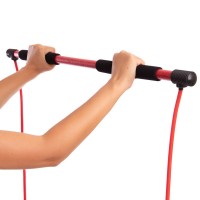 Палиця гімнастична бодібар для фітнесу з еспандерами Body Shaper Stick PS F-932 1м