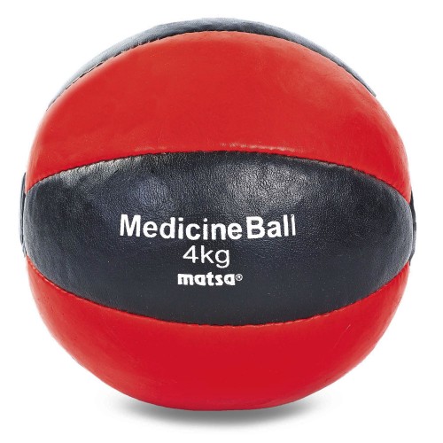 М'яч медичний медбол MATSA Medicine Ball ME-0241-4 4 кг червоний-чорний