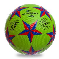 Мяч резиновый Футбольный LEGEND FB-1922 №5 салатовый-красный-синий