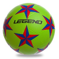 Мяч резиновый Футбольный LEGEND FB-1922 №5 салатовый-красный-синий