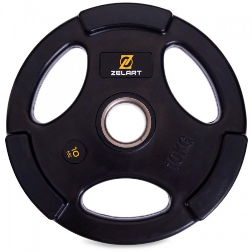 Млинці (диски) гумові Zelart TA-2673-10 51мм 10кг чорний