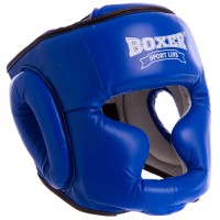 Шолом боксерський з повним захистом шкіряний BOXER Еліт 2033-1 М-L кольору в асортименті