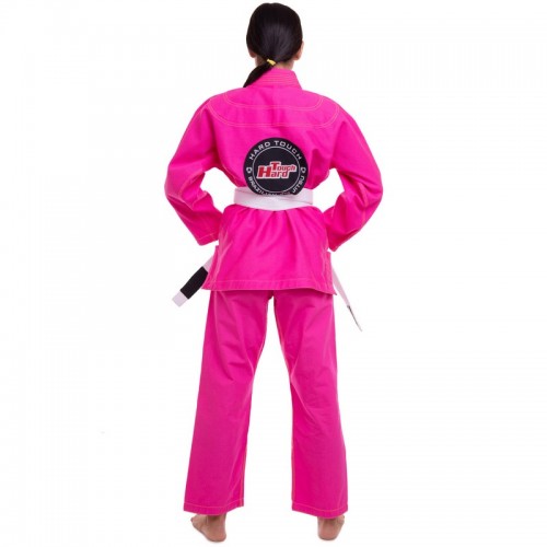 Кімоно жіноче для джиу-джитсу HARD TOUCH JJSL 130-160см рожевий