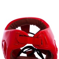 Шолом боксерський професійний шкіряний AIBA VELO 3080 S-XL червоний